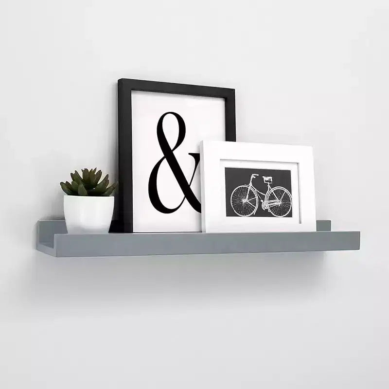 Kiera Grace 23"x4" Drea Wall Shelf Cloud Gray: MDF Floating Display, Includes Mounting Hardware