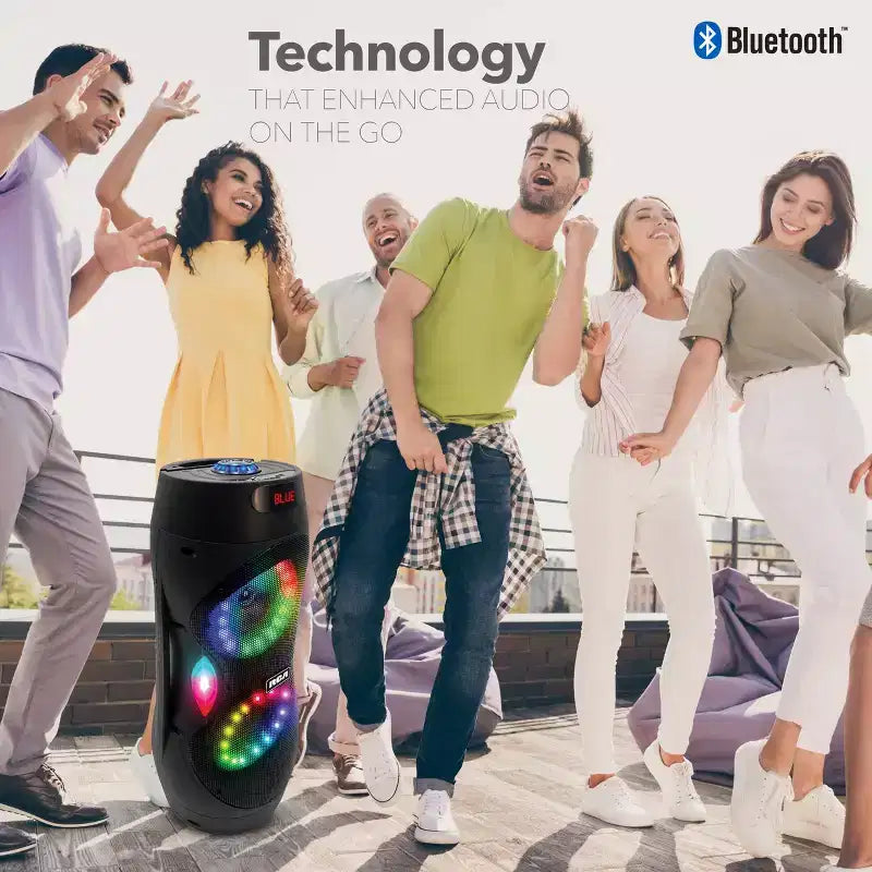 RCA Disco 206 RGB Wireless Party Speaker with Dual 6.5 Woofers With LED Lights