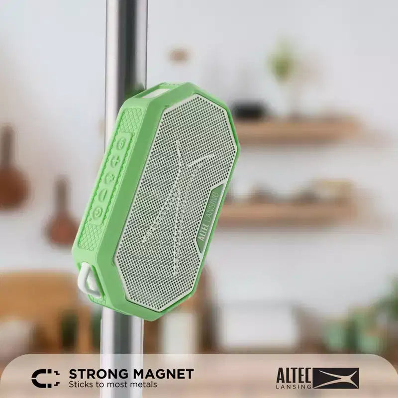 Altec Lansing HydraMini 2.0 Portable Bluetooth Speaker - Waterproof, 8W, 12H Playtime, USB-C, Magnetic, Voice Assistant