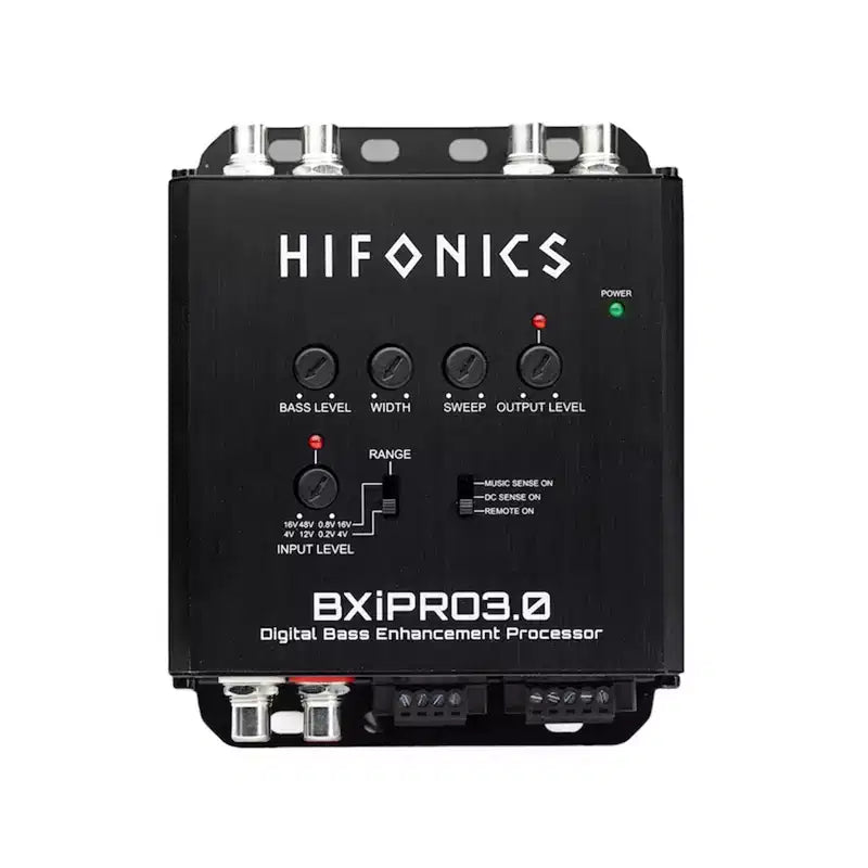 Hifonics BXIPRO3.0 Bass Enhancer, Processore Digitale con Telecomando da Cruscotto, Integrazione con Qualsiasi Veicolo per Sistema Subwoofer Potenziato, Nero