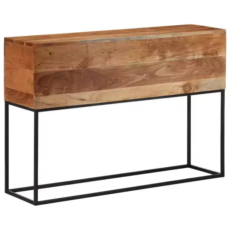 vidaXL Console Table 43.3x11.8x29.5 Solid Wood Acacia and Iron