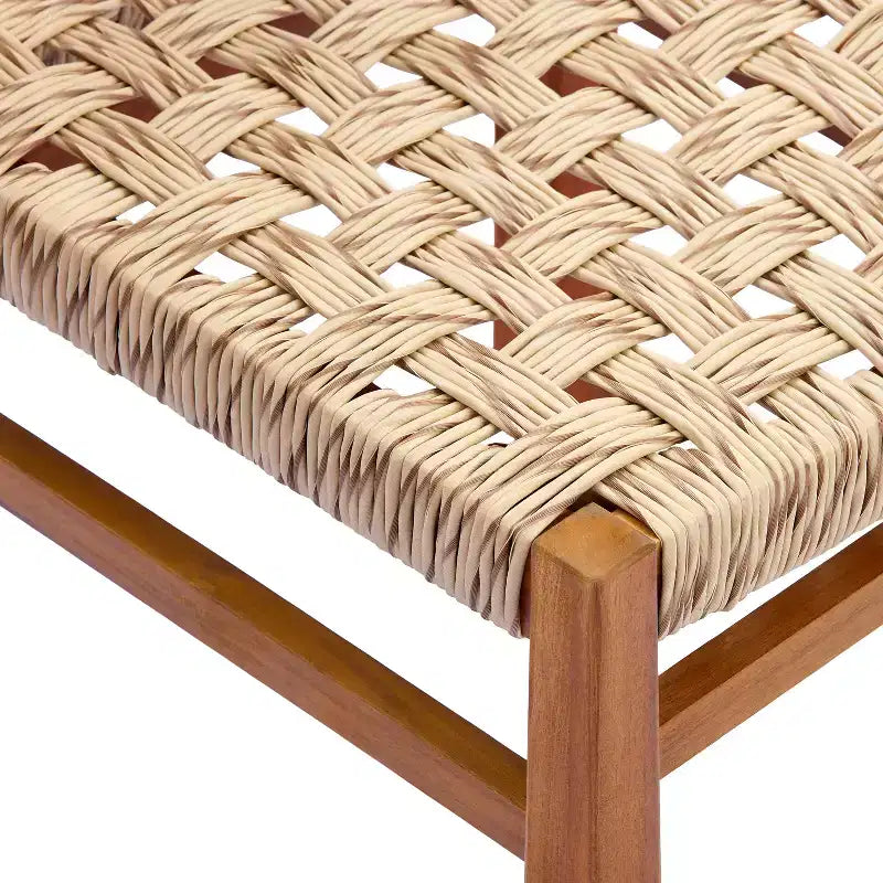 Christopher Knight Home Yasmin, set da pranzo da giardino moderno a 6 pezzi in acacia con design in vimini e a doghe