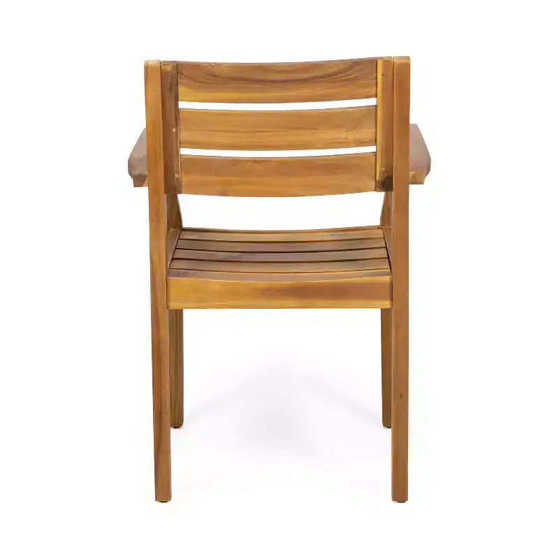 Christopher Knight Home Huodi Modern 7 Piece Patio Acacia Dining Set with Slatted Design