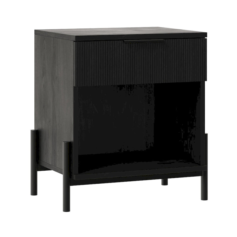 Comodino moderno con cassetti scanalati Middlebrook Designs