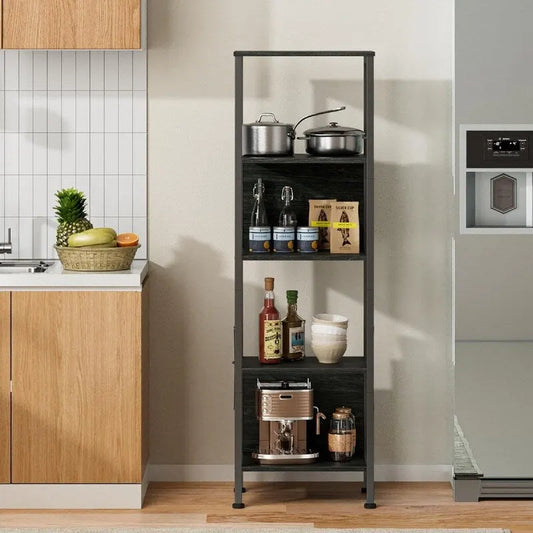 5 Tier Tall Bookshelf - 14.9 D x 10.6 W x 55.1 H