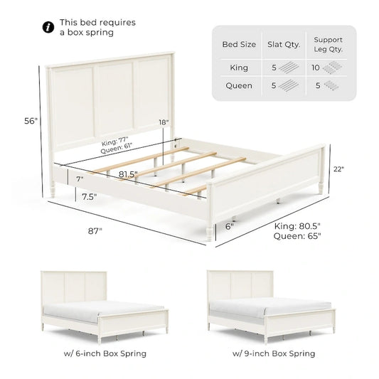 Letto con pannelli in legno massello Furniture of America Arlena, classico e moderno