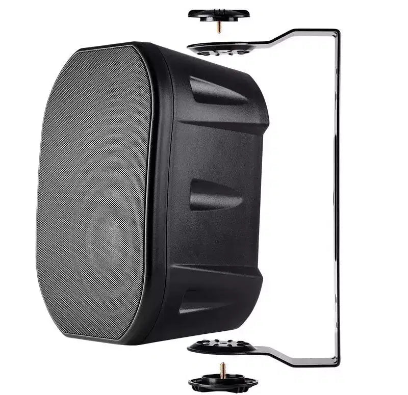 Monoprice 6.5-inch Weatherproof 2-Way Speakers with Wall Mount Bracket (Pair Black)