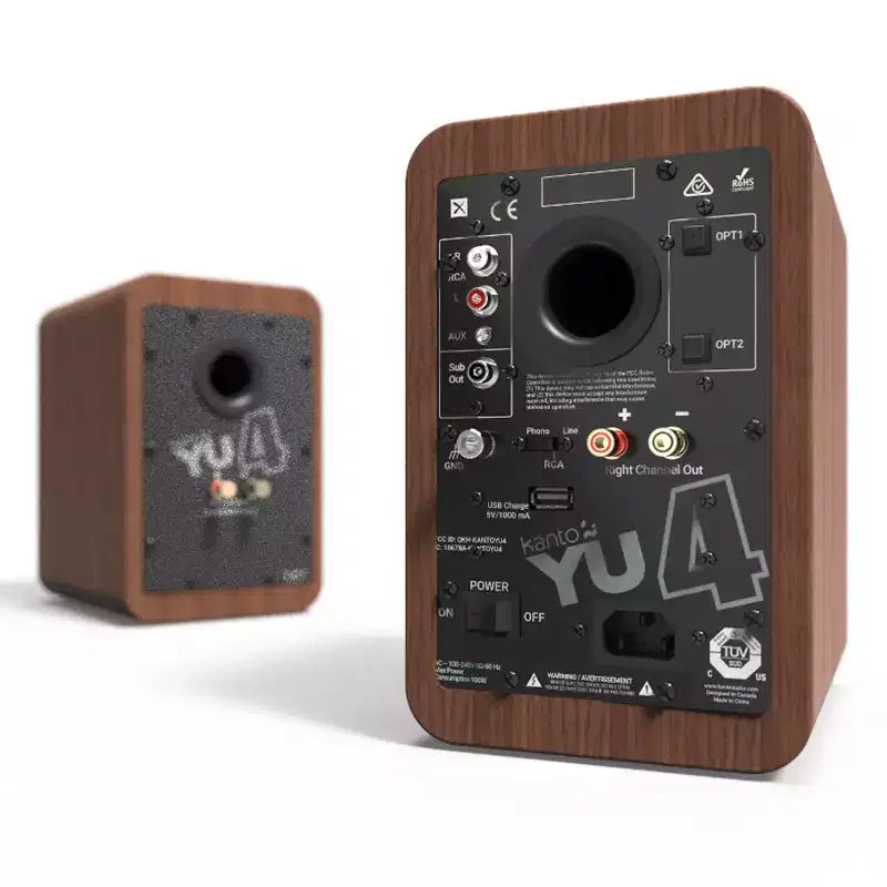 Kanto YU4 Altoparlanti Attivi da Scaffale con Bluetooth Integrato - Coppia