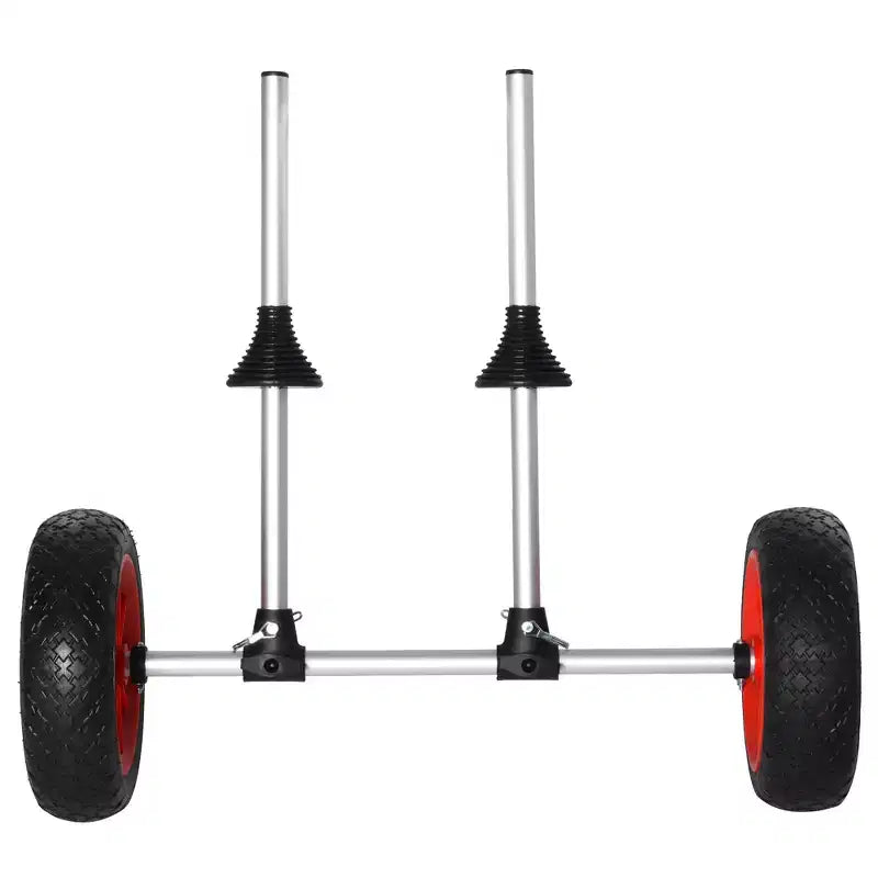 Soozier Kayak Cart Trolley Trailer with Strong Aluminum Frame, Adjustable Width Crossbar, & Large Tires