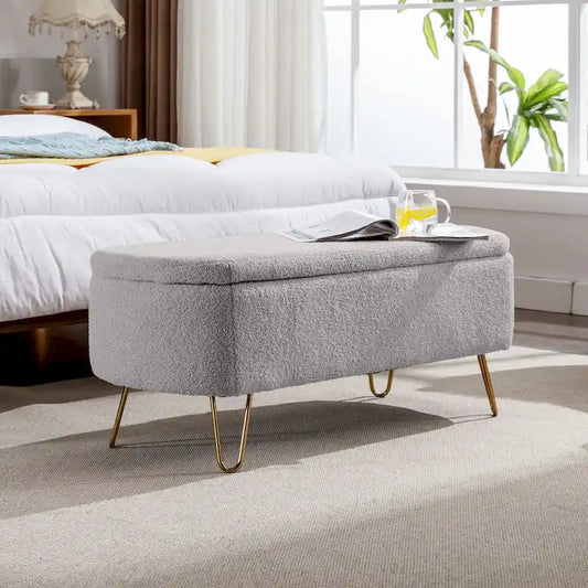Storage Ottoman Bench for End of Bed