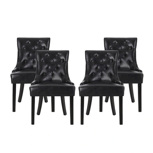 Cheney Tufted Dining Chairs (Set of 4) by Christopher Knight Home
