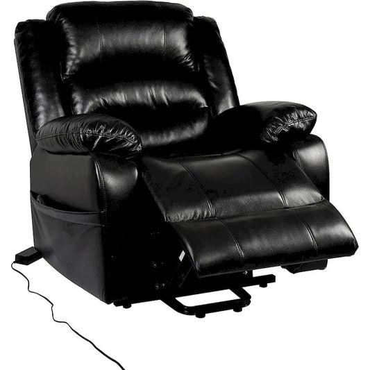 Deluxe Adjustable Power Lift Recliner Chair for Elderly Faux Leather Electric Recliner Split-Back Chair