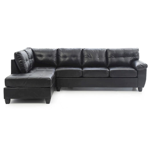 Gallant 111 in. W 2-piece Faux Leather L Shape Sectional Sofa - 78 L x 111 W x 32 H