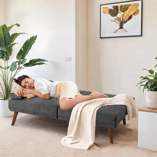 Futzca 60 Small Loveseat, 3 in 1 Cute Convertible Sofa Bed