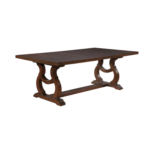 Set da pranzo Fremont Antique Java and Cream da 7 pezzi con prolunga rimovibile