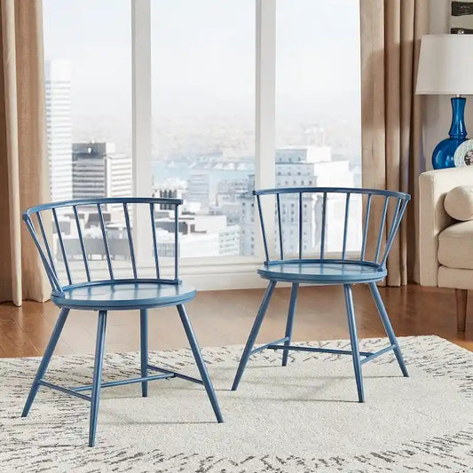 Truman Low Back Metal and Wood Spindle Dining Chair (Set of 2) by iNSPIRE Q Modern