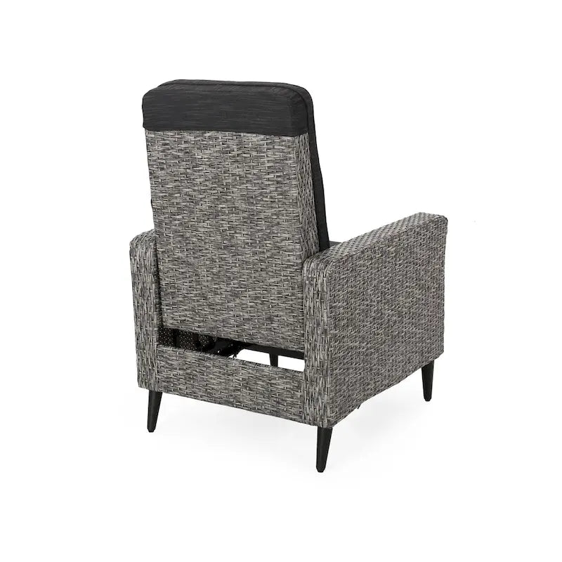 Murdock Outdoor Wicker Outdoor Recliner with Cushion by Christopher Knight Home