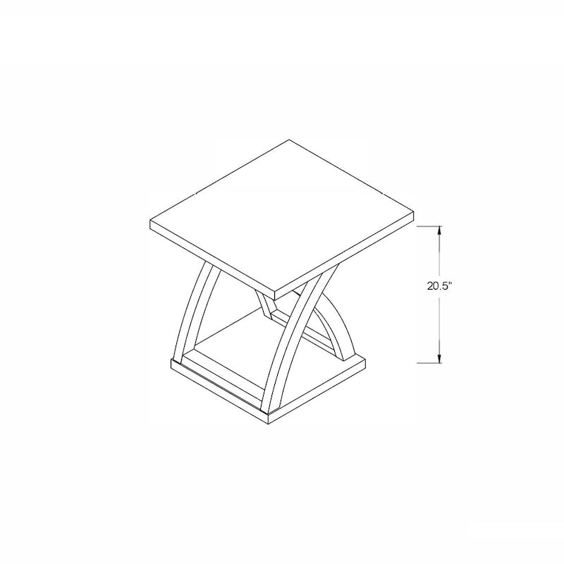 DH BASIC Transitional Distressed Grey 22-inch 1-Shelf End Table by Denhour