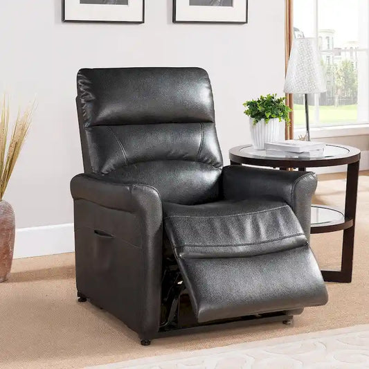 Colby Dark Charcoal Grey Reclining Power Lift Chair