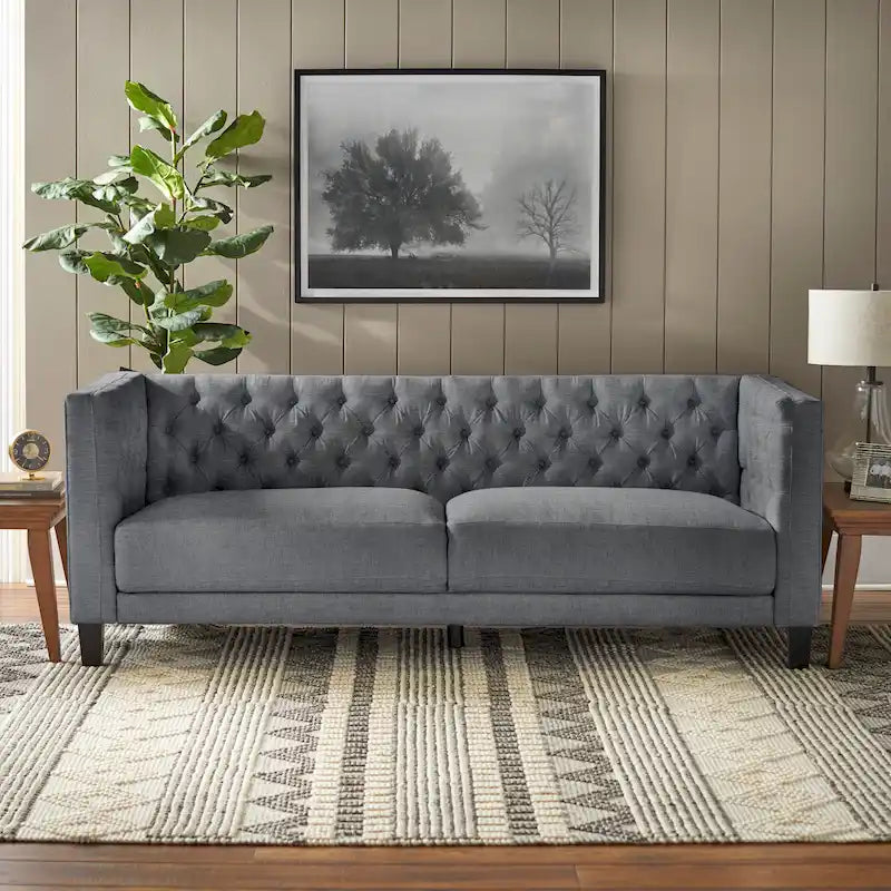 Lifestorey Modern Chesterfield Back Sofa