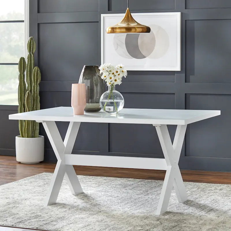 Tavolo da pranzo da picnic con base a X Simple Living Sumner