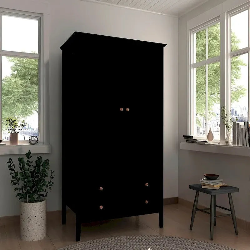 Armadio Manhattan Comfort Crown con appendiabiti e 2 cassetti