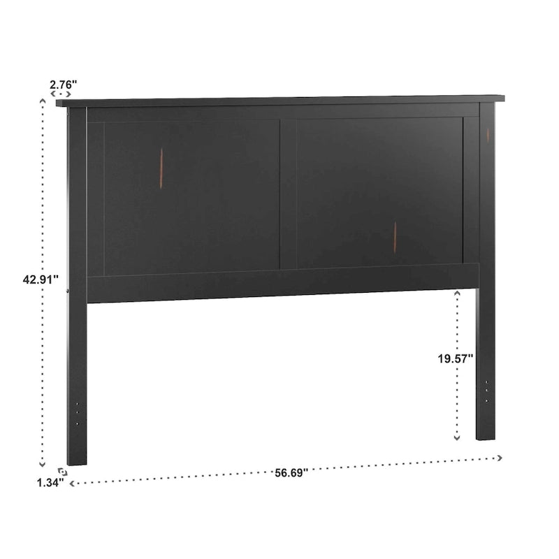 Testiera a pannelli nera in stile di transizione Mercer Mission di iNSPIRE Q Classic