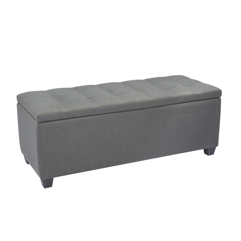 Porthos Home Ved Storage Bench, Flip Top, Fabric Upholstery