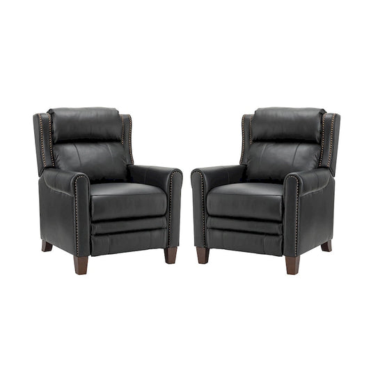 Felisa 32.48 Wide Genuine Leather Manual Recline Set of 2