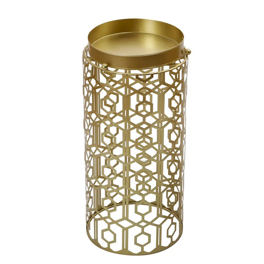 Adeco Multipurpose End Table Metal Shelf Holder Organizer Entrance Umbrella Stand - 9. 25 x 9. 25 x 18. 78