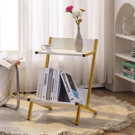 Ivinta Small End Table with Storage, Modern Simplistic Side Table