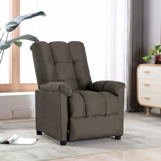 vidaXL Recliner Taupe Fabric - 29.1 x 38.9 x 40.1