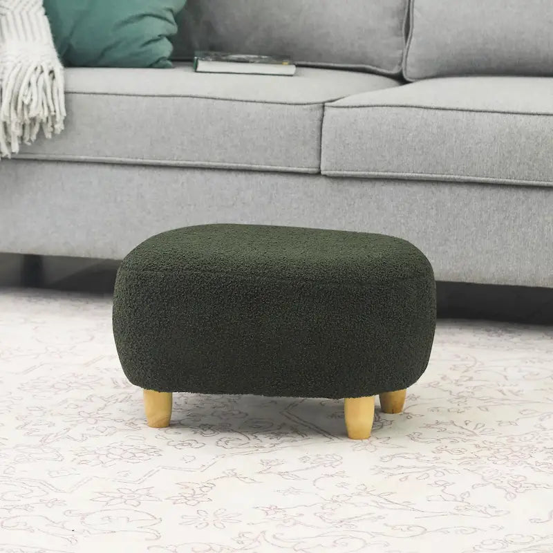 Adeco Foot Stool U Shape Ottoman for Living Room Bedroom