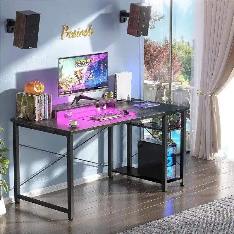 Scrivania da Gaming con LED da 39,4 pollici
