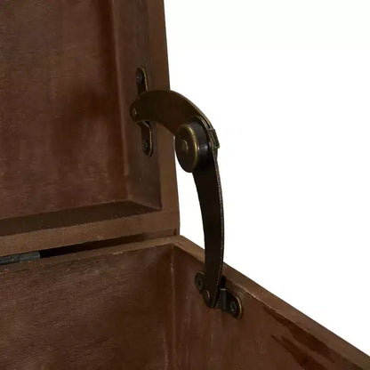 Household Essentials Baule Contenitore Piccolo in Legno Marrone ad Arco