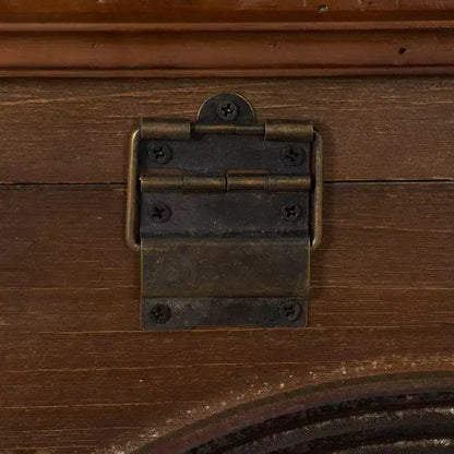 Household Essentials Baule Contenitore Piccolo in Legno Marrone ad Arco