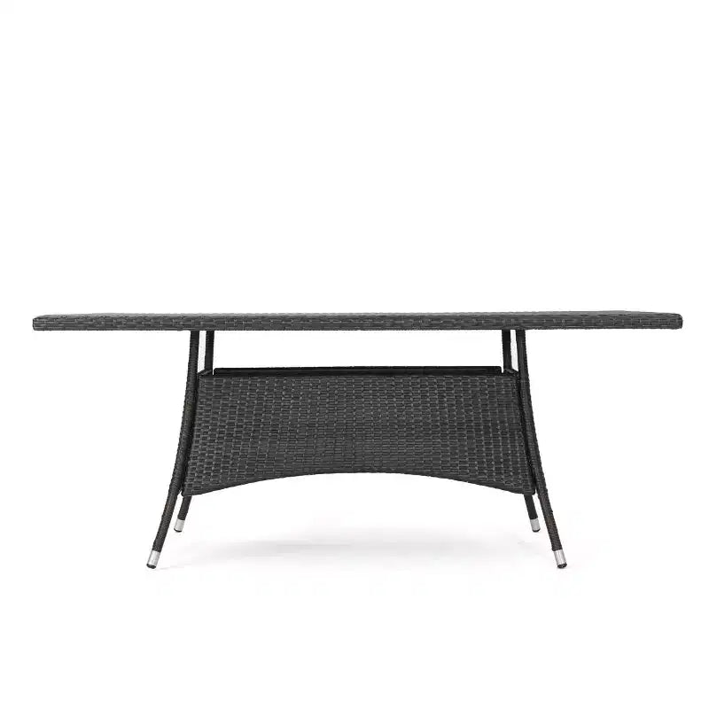 Jennifer 7pc Wicker Patio Dining Set with Cushions: Christopher Knight Home, Metal Frame, Weather-Resistant