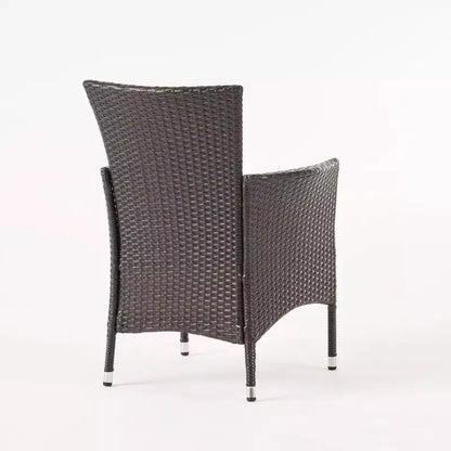 Jennifer 7pc Wicker Patio Dining Set with Cushions: Christopher Knight Home, Metal Frame, Weather-Resistant