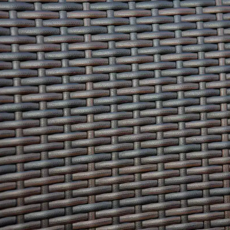 Set da pranzo 3 pezzi con tavolo quadrato da 22" con foro per ombrellone e 2 sedie in rattan - Nero - Captiva Designs