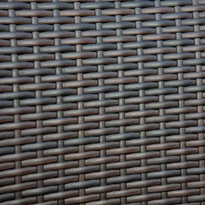Set da pranzo 3 pezzi con tavolo quadrato da 22" con foro per ombrellone e 2 sedie in rattan - Nero - Captiva Designs