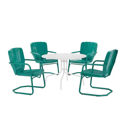 Ridgeland 5pc Outdoor Dining Set - Turquoise - Crosley
