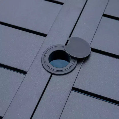 Set da patio 7 pezzi con tavolo in acciaio e sedie a sdraio girevoli a 360° - Captiva Designs: Set da esterno resistente alle intemperie