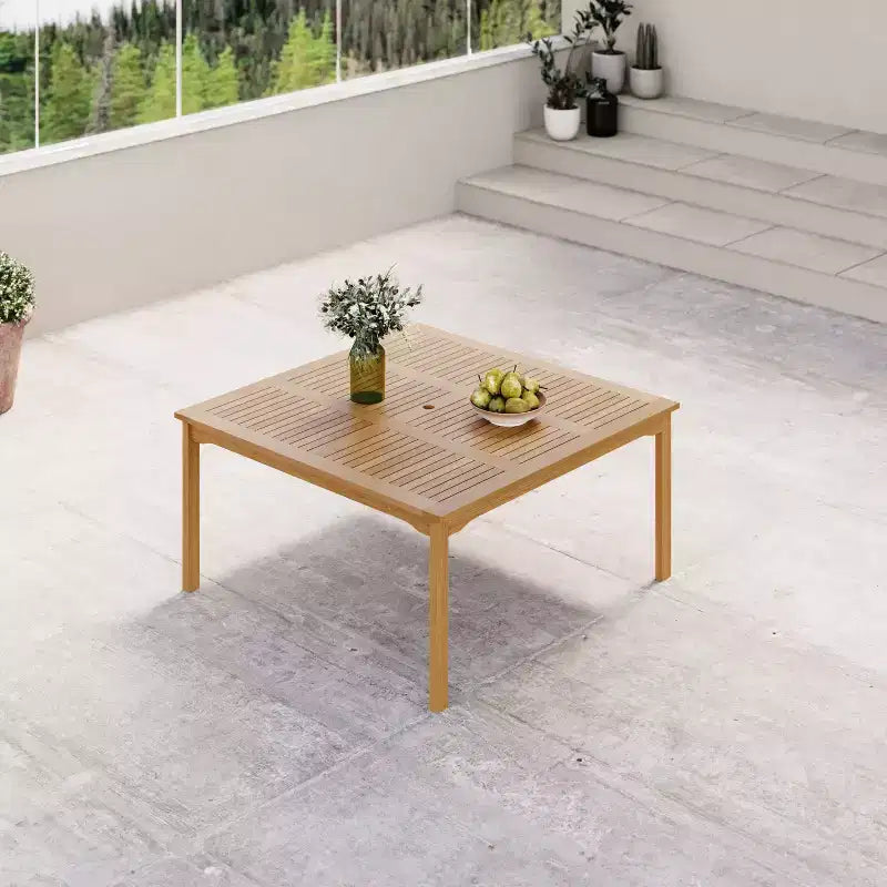 Amazonia Ipanema 9pc Square Outdoor Patio Dining Set Brown