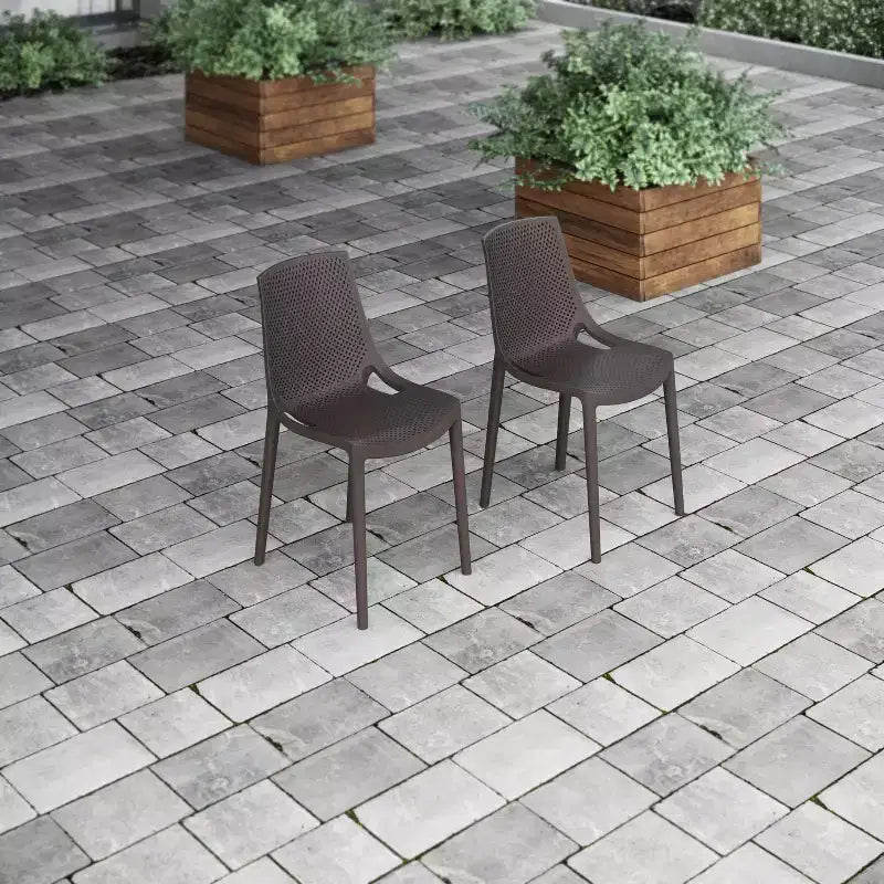 Amazonia Ipanema 9pc Square Outdoor Patio Dining Set Brown