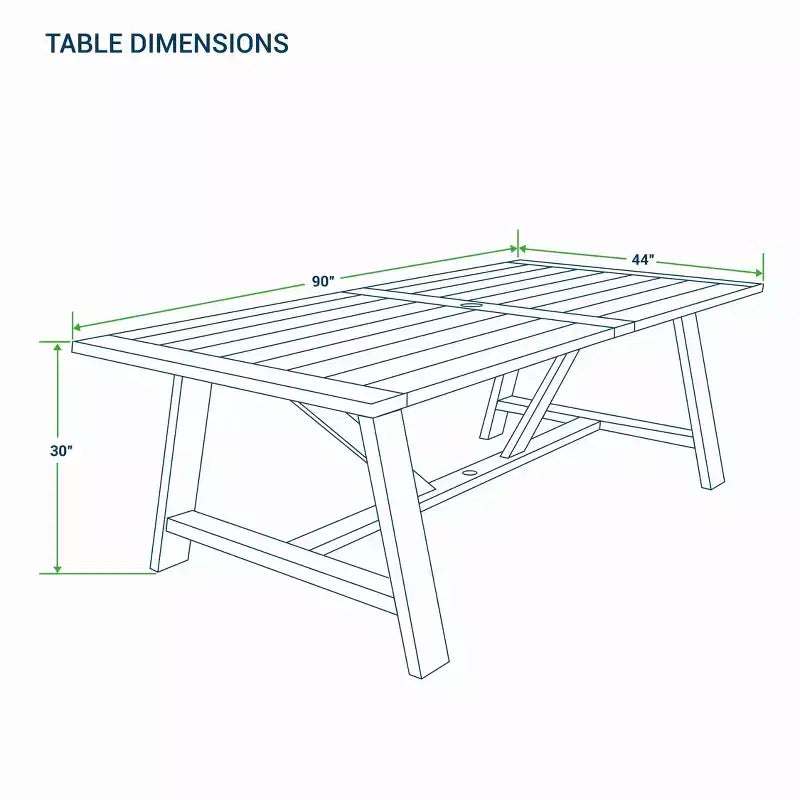 Sonoma Lane Quinlan 7pc Teak Outdoor Patio Dining Set with Seat Pad - Weather-Resistant