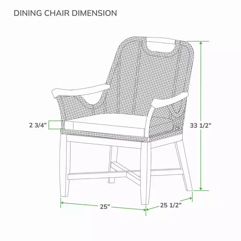 Sonoma Lane Quinlan 7pc Teak Outdoor Patio Dining Set with Seat Pad - Weather-Resistant