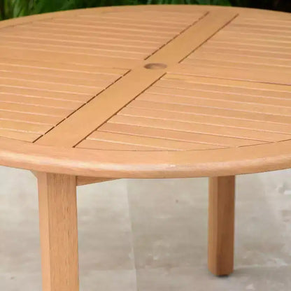 Amazonia Beijo 5pc Round Outdoor Patio Dining Set Beige