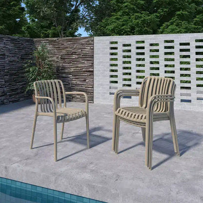 Amazonia Beijo 5pc Round Outdoor Patio Dining Set Beige