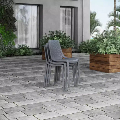 Amazonia Ipanema 9pc Square Outdoor Patio Dining Set Gray