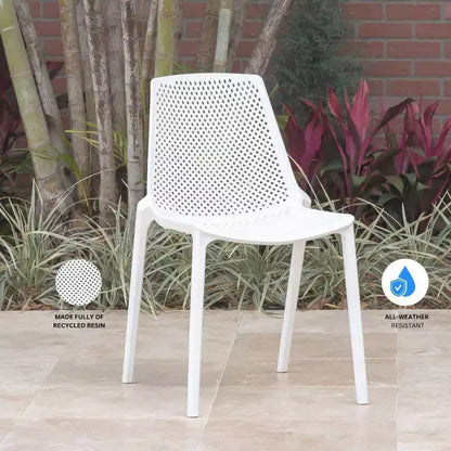 Amazonia Ipanema 9pc Square Outdoor Patio Dining Set White